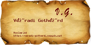 Váradi Gothárd névjegykártya